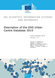 Front cover of the document Description of the GHS Urban Centre Database GHS-UCDB R2019A