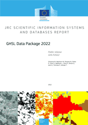 Front cover of the GHSL Data Package 2022 report