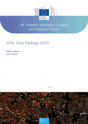 Front cover of the GHSL Data Package 2023 report