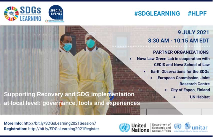 Banner for the SDGs Learning 2021 Session 7